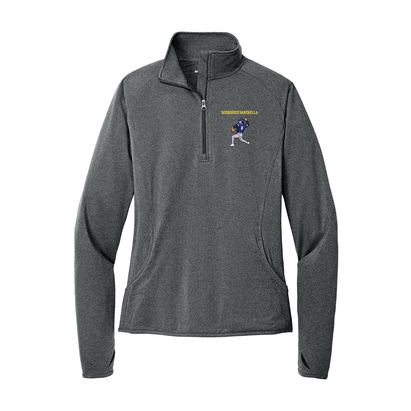 Women's Q-Zip Pullover — Shirsey in Grey