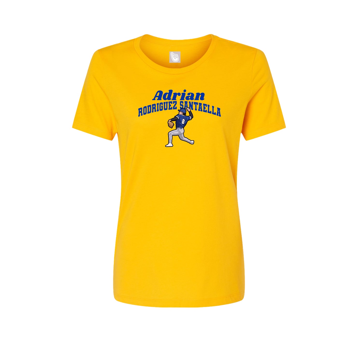 Fitted Women's Tee — Signature Arch in Gold