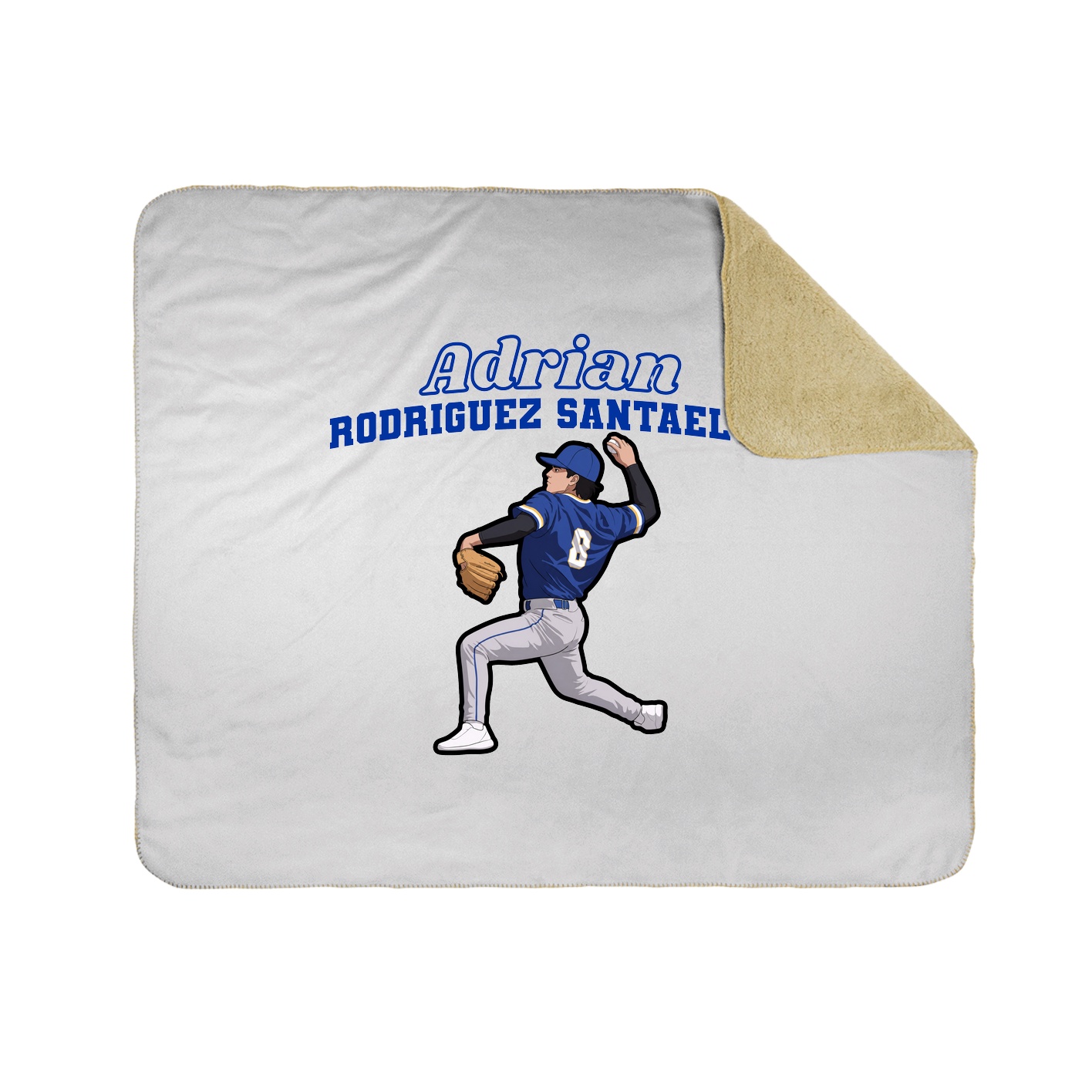 Throw Blanket — Name Arch in White