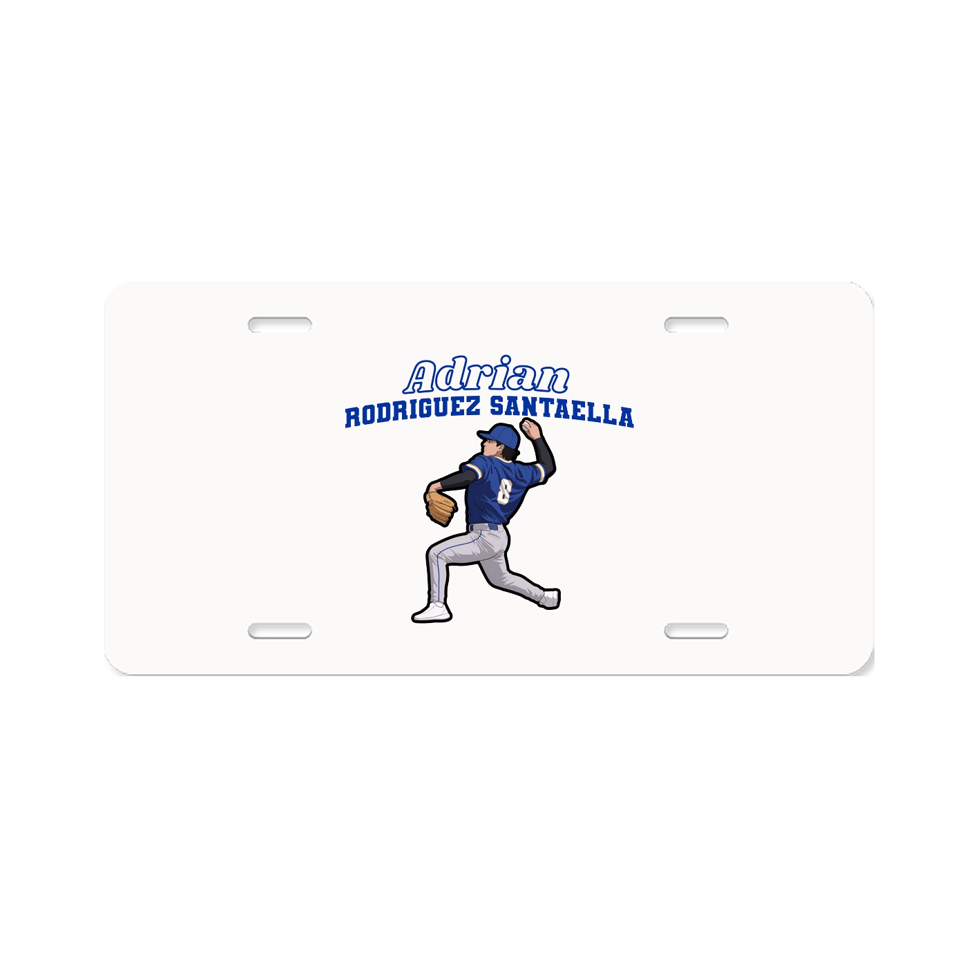 License Plate — Name Arch in Classic