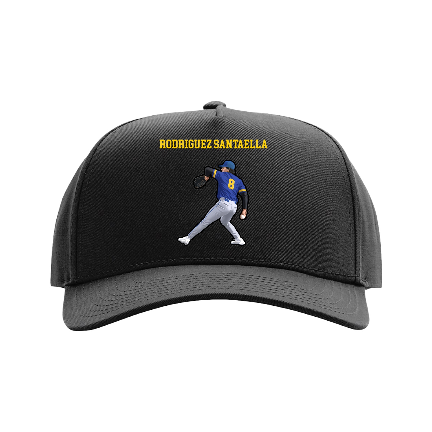Full Fabric Five-Panel Champ Cap — Shirsey in Black