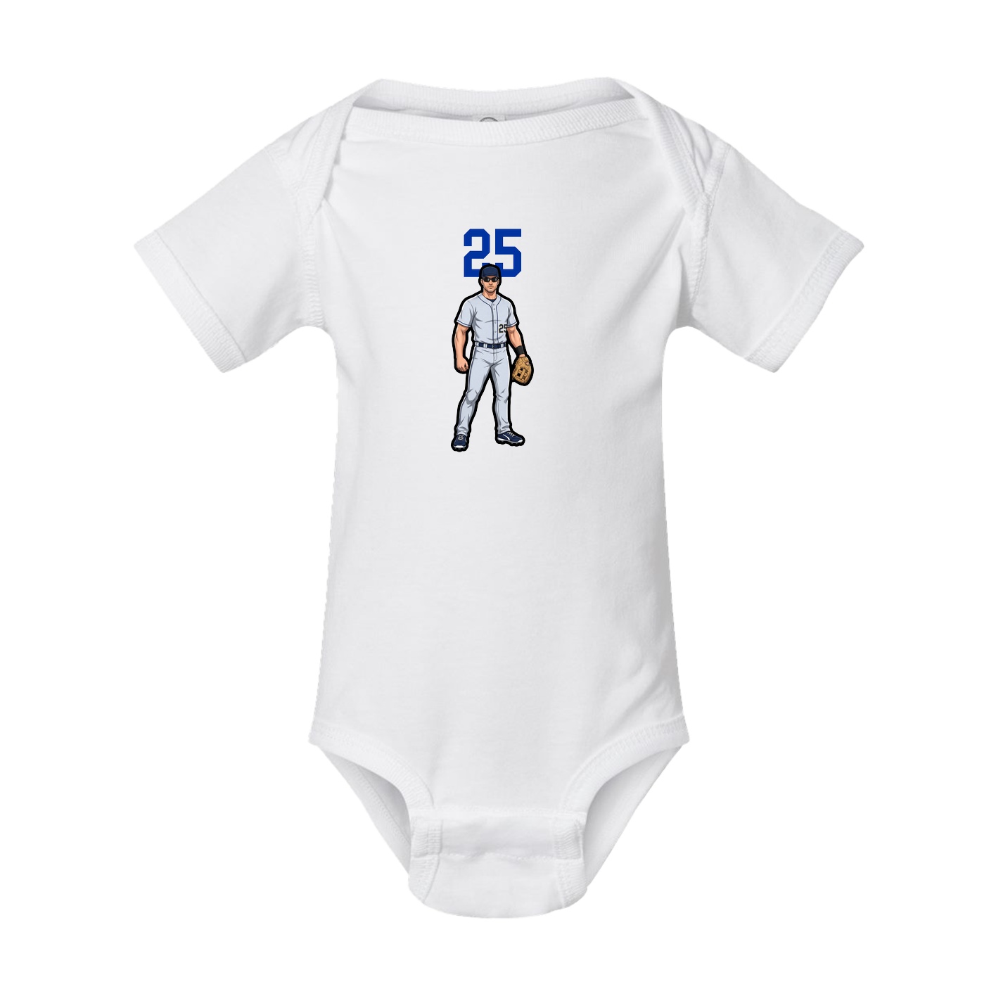 Baby Onesie — Number Top in White