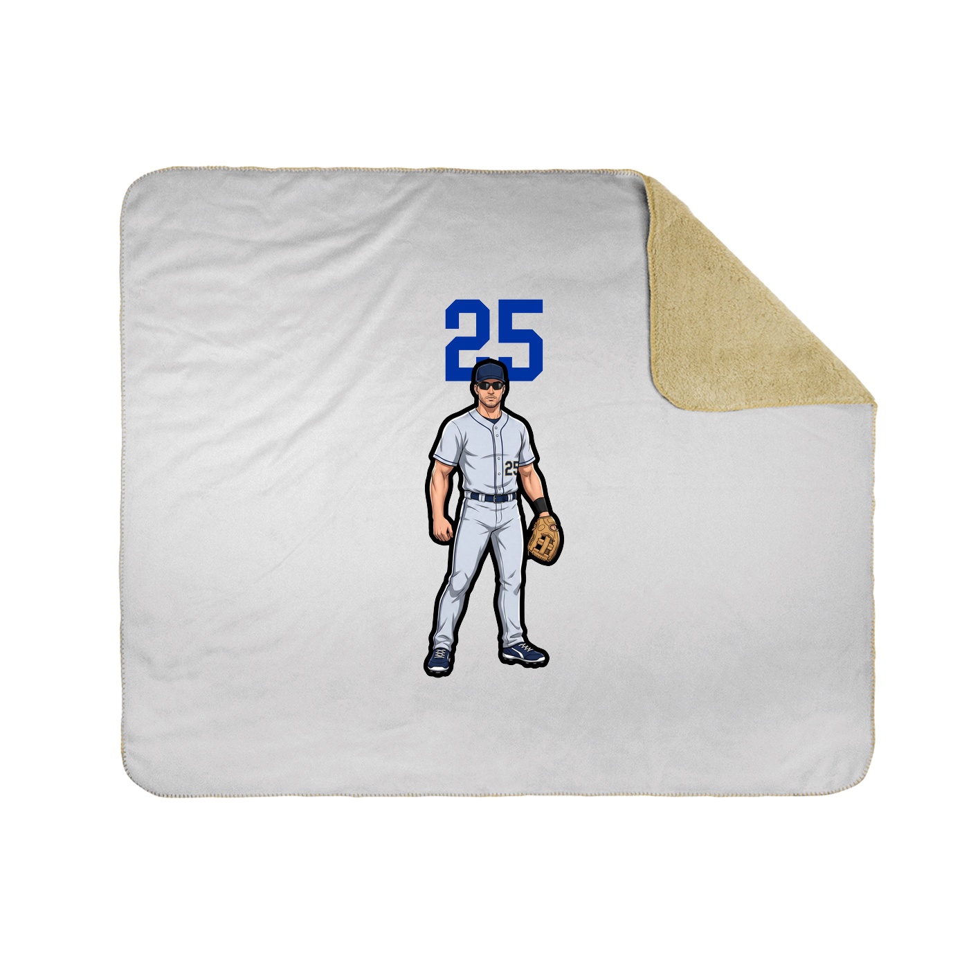 Throw Blanket — Number Top in White