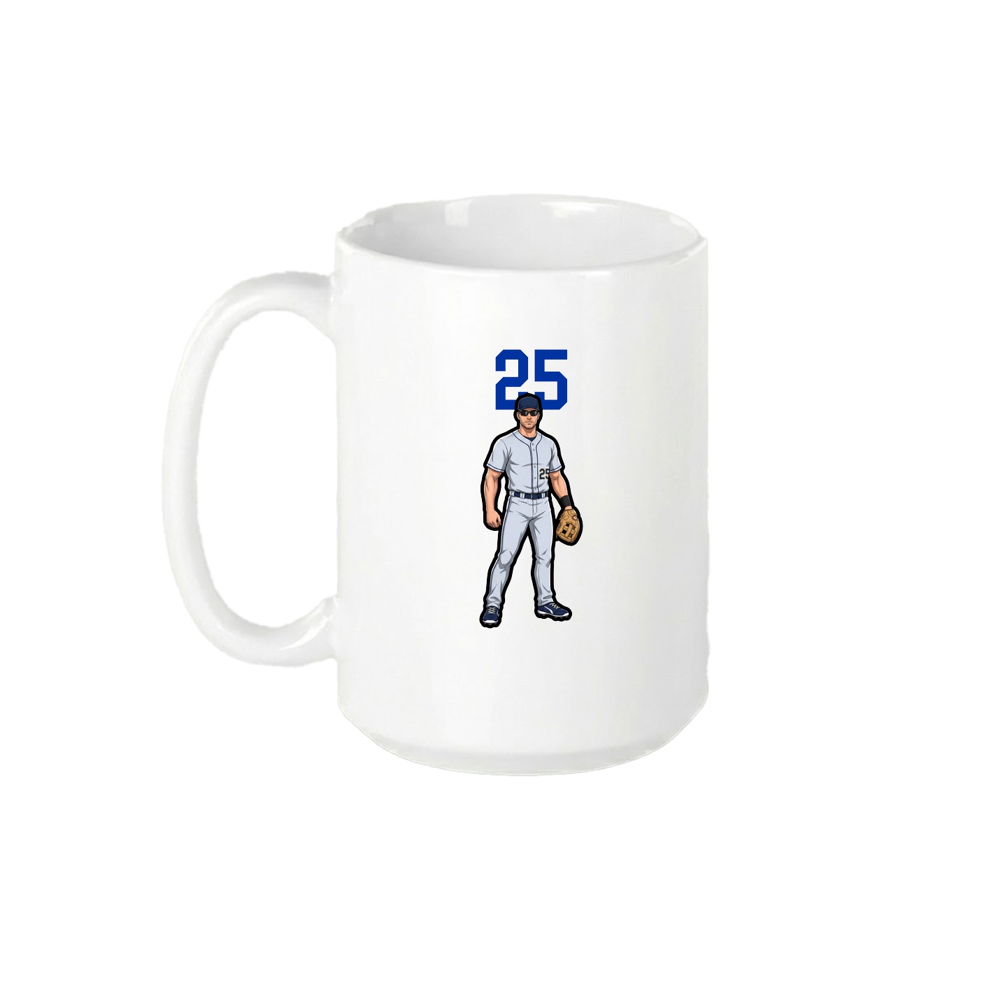 15oz Coffee Mug — Number Top in White