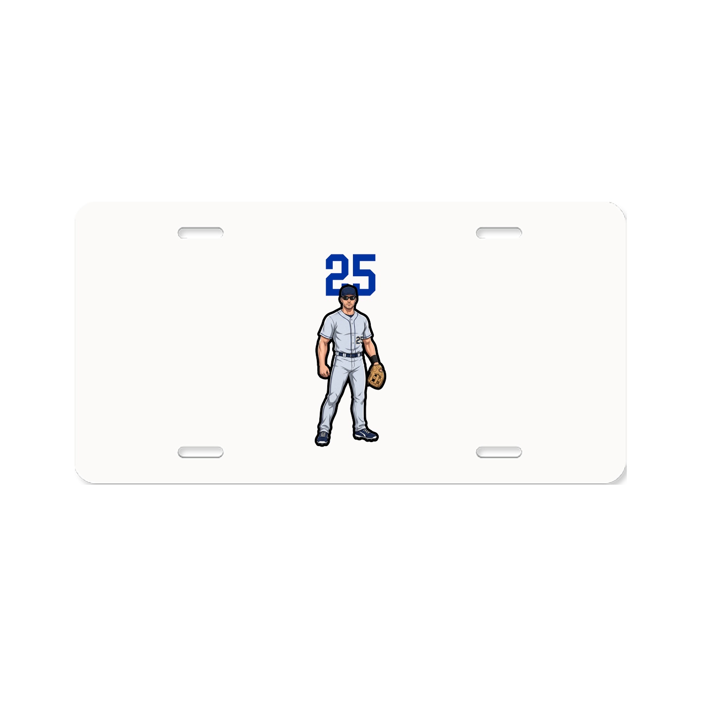 License Plate — Number Top in Classic