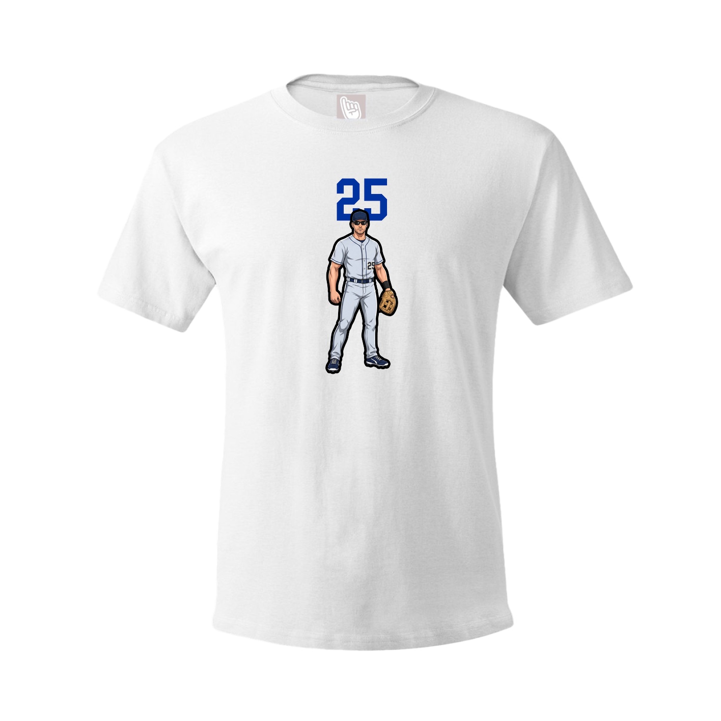 Youth Tee — Number Top in White