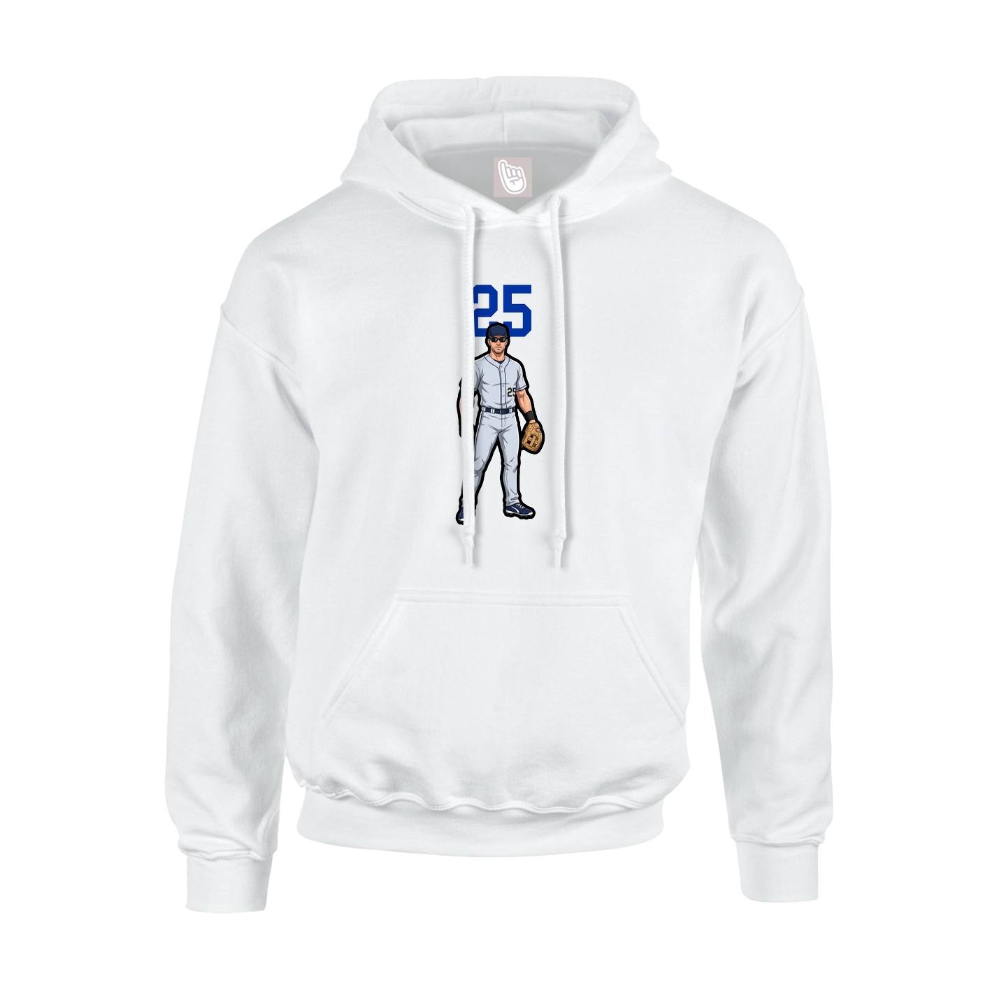 Hoodie — Number Top in White