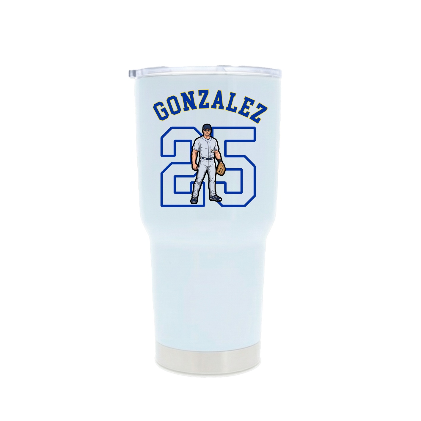 30oz Stainless Steel Tumbler — Shirsey Arch in White