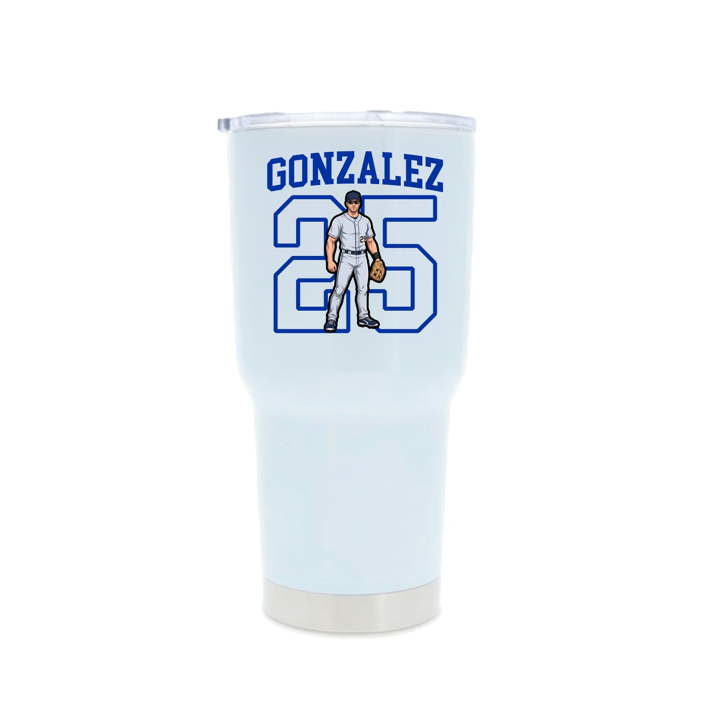 30oz Stainless Steel Tumbler — Shirsey in White