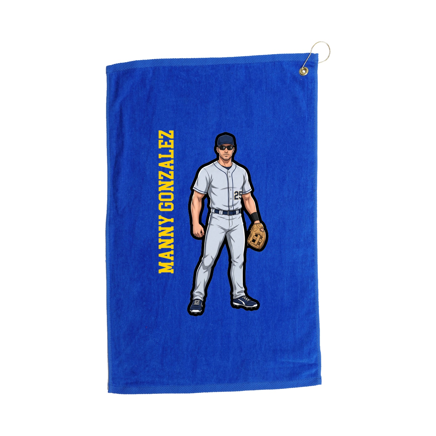 Golf Towel — Name Vertical in Royal