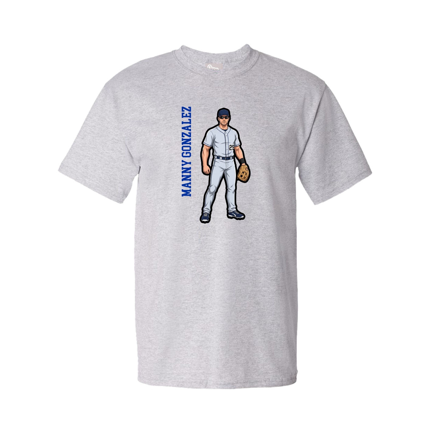 Tee — Name Vertical in Grey