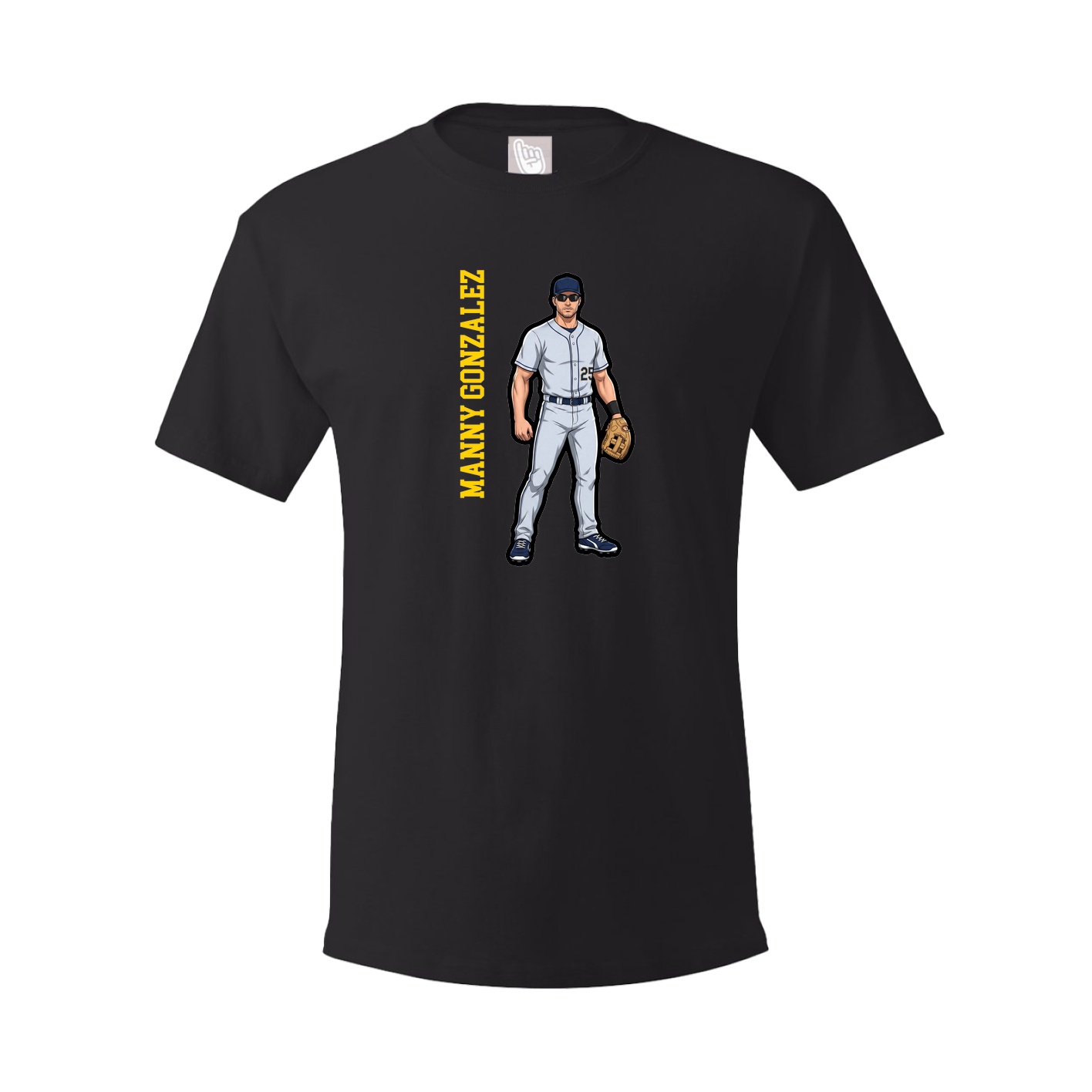 Youth Tee — Name Vertical in Black
