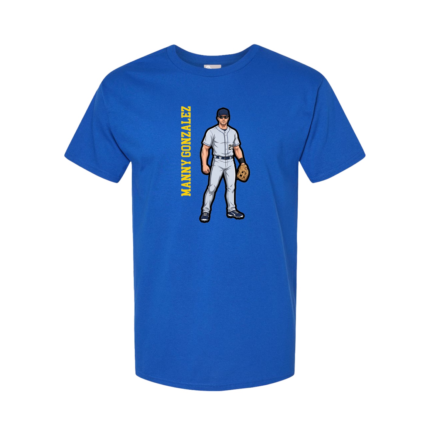 Youth Tee — Name Vertical in Royal
