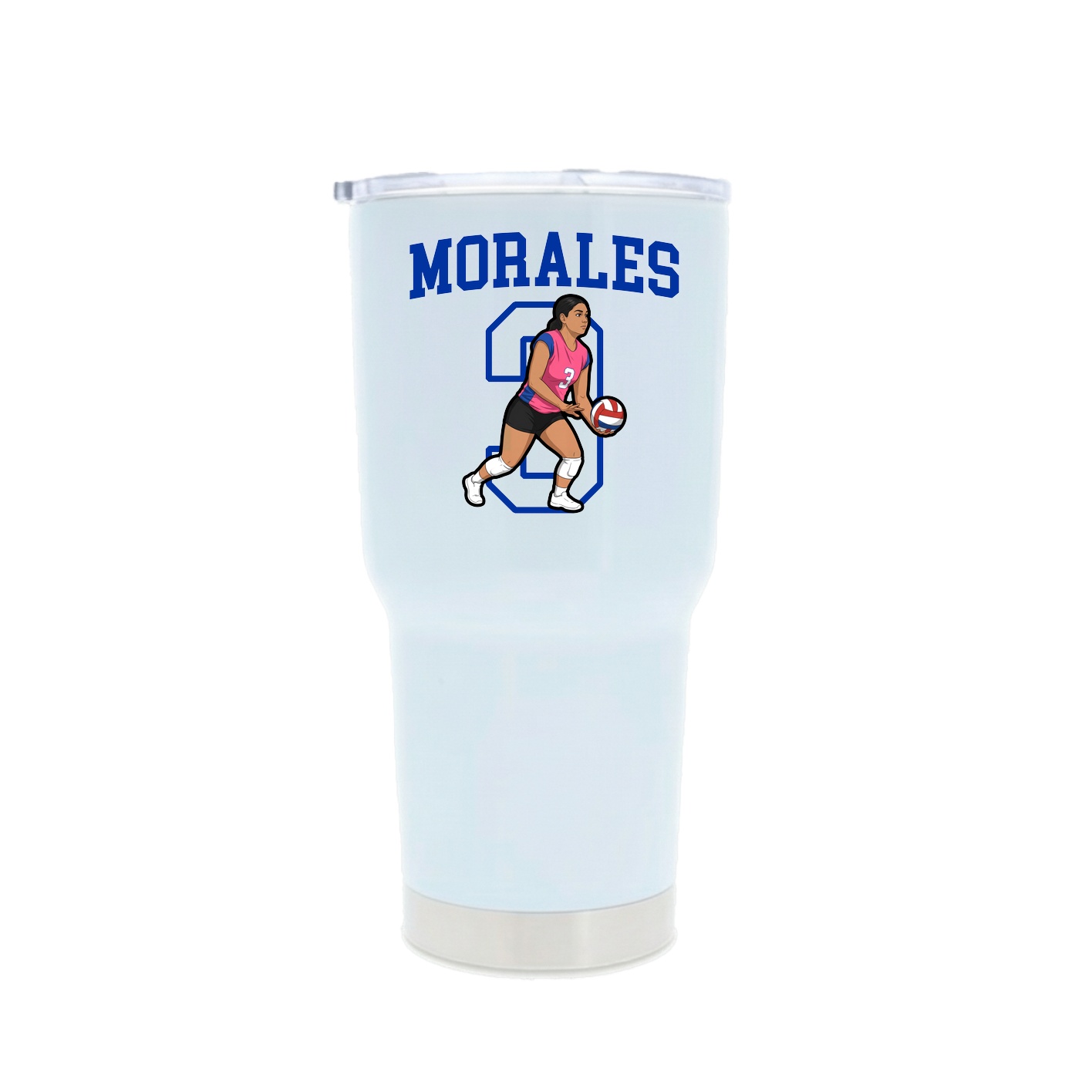 30oz Stainless Steel Tumbler — Shirsey in White