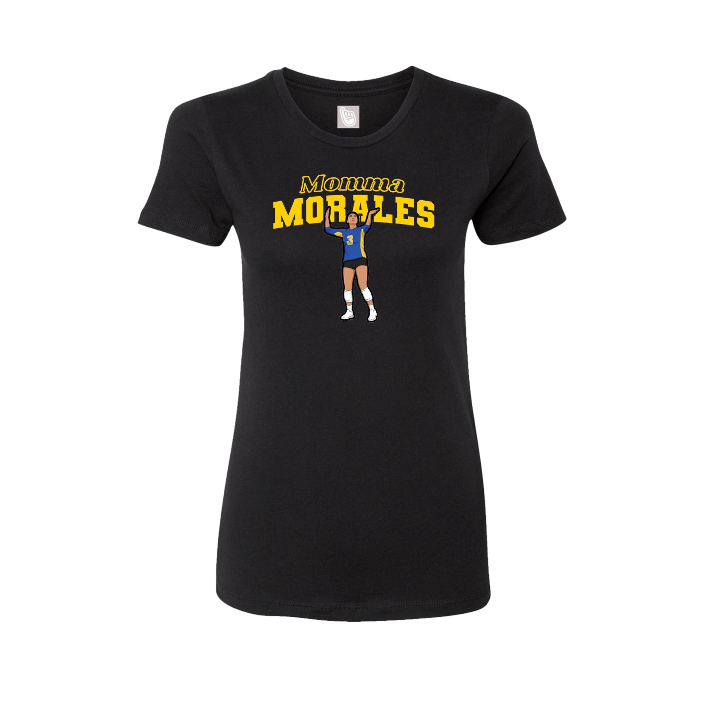 Womens Tee — Mothers Day Block in Black
