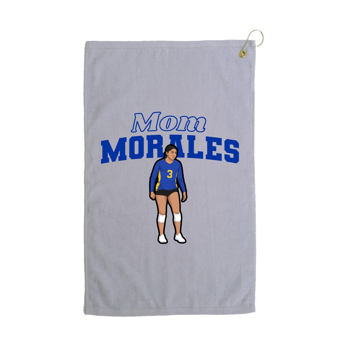 Golf Towel — Mothers Day Block in Grey