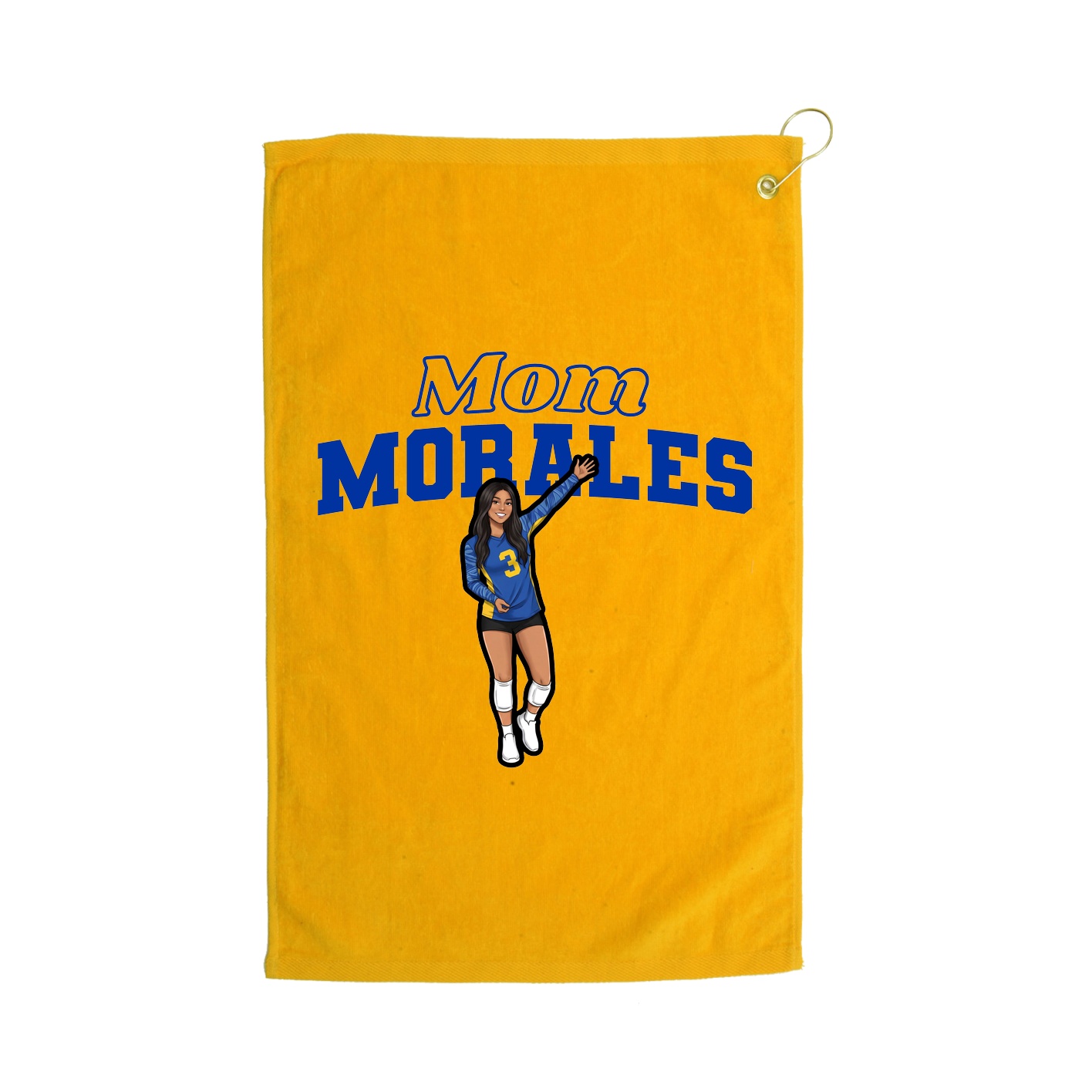 Golf Towel — Mothers Day Block in Gold