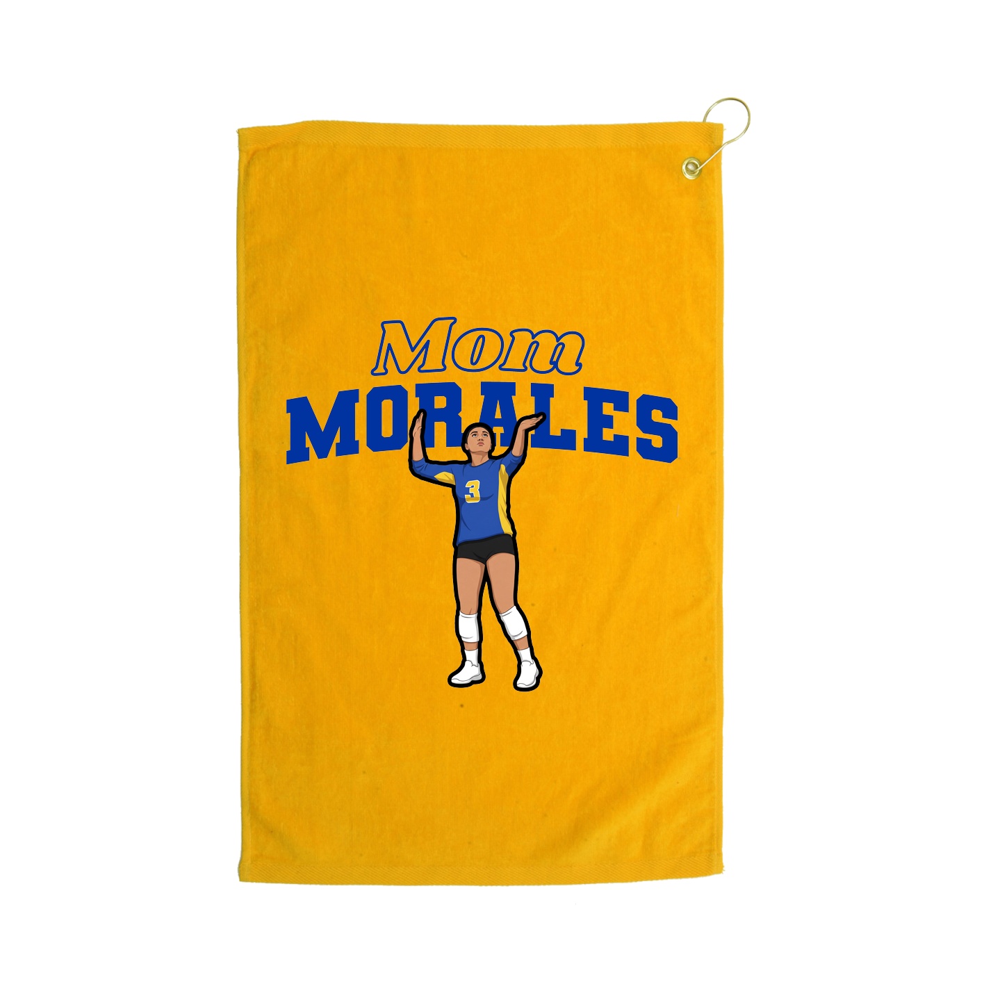 Golf Towel — Mothers Day Block in Gold