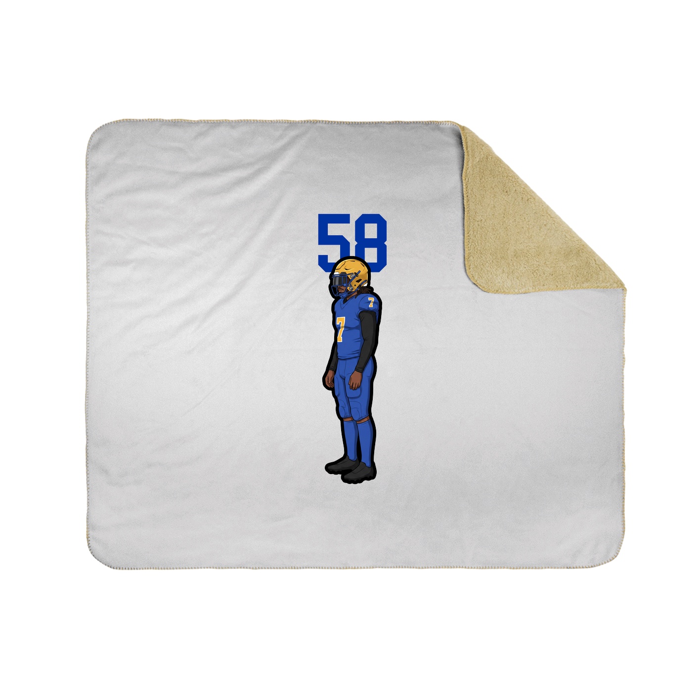 Throw Blanket — Number Top in White