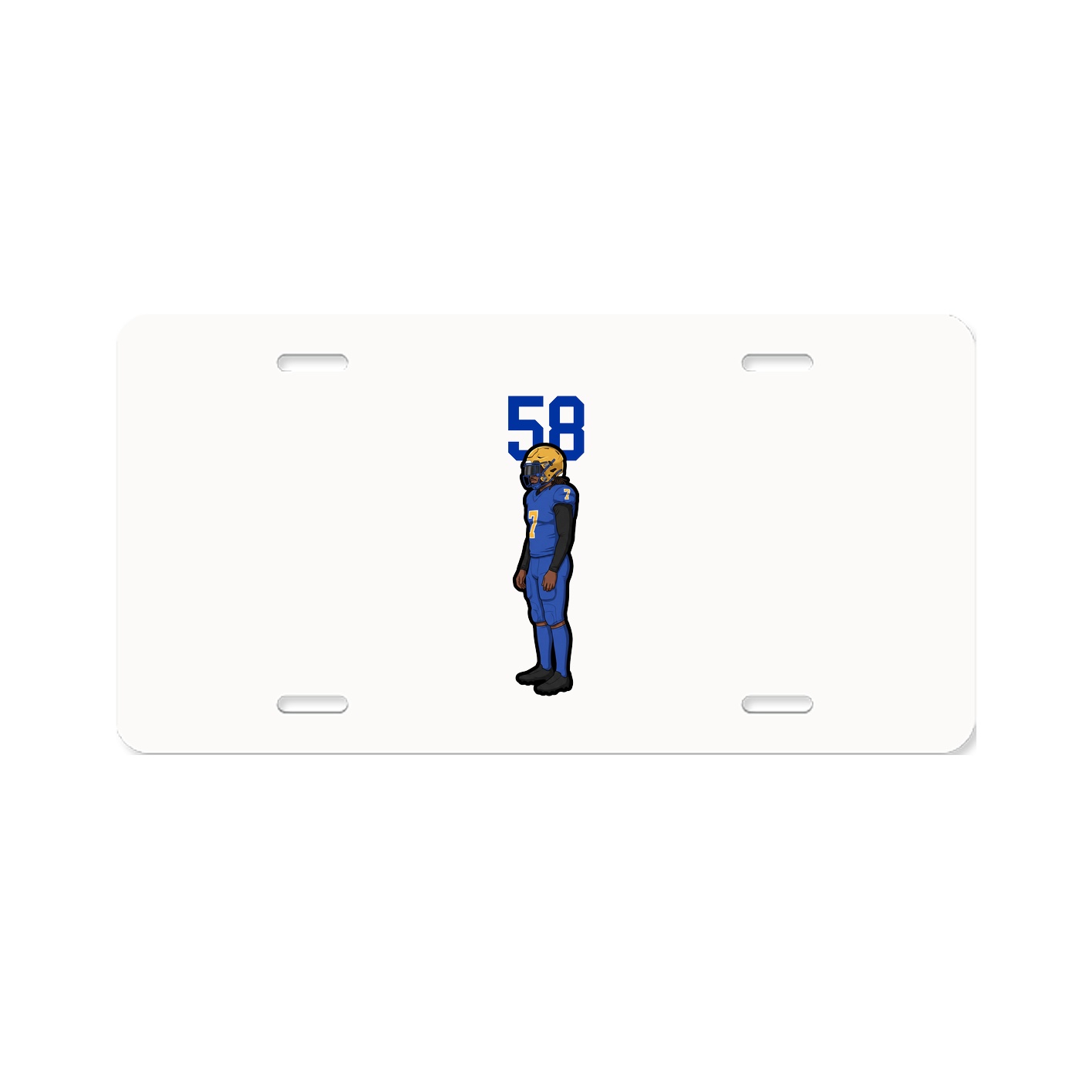 License Plate — Number Top in Classic