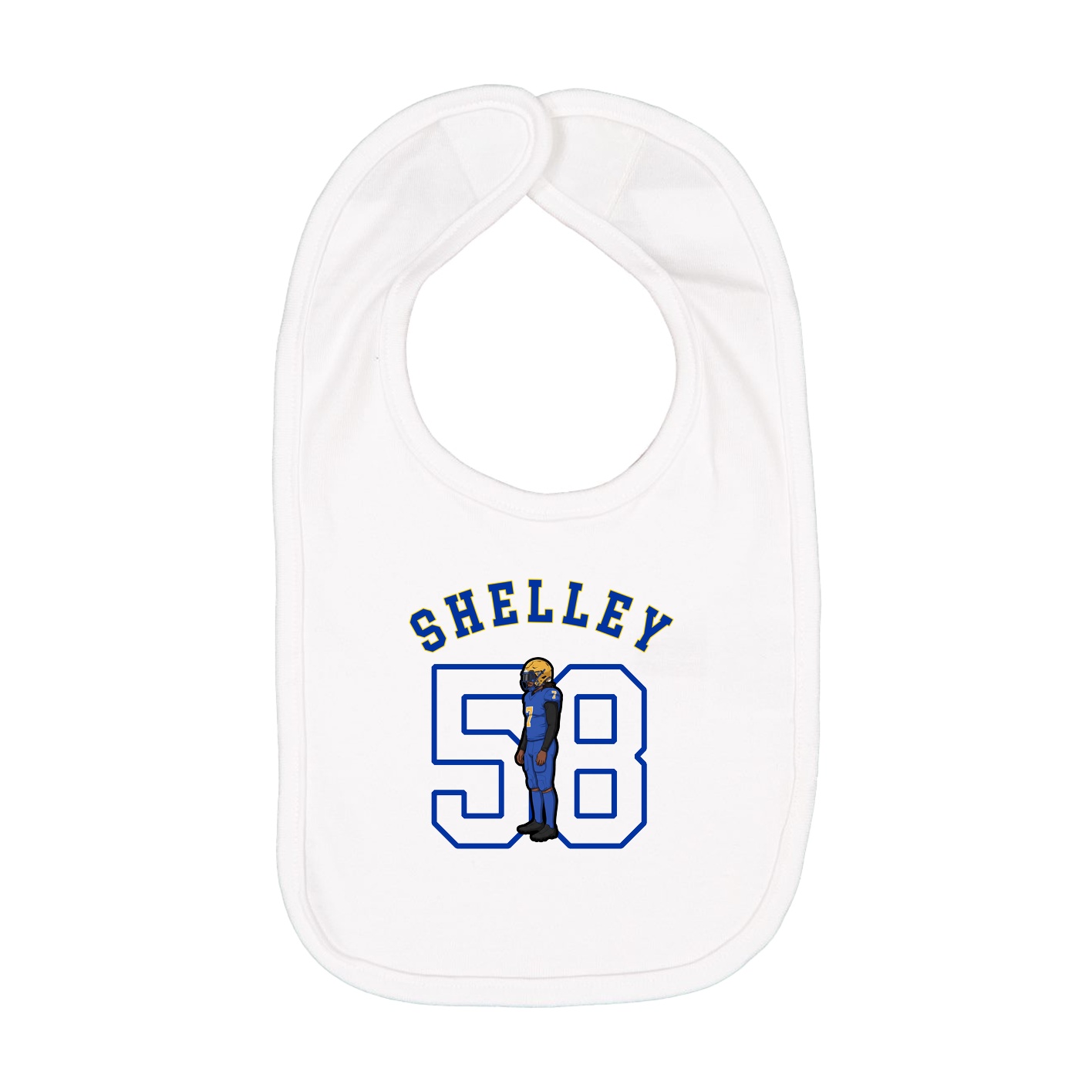 Infant Bib — Shirsey Arch in White
