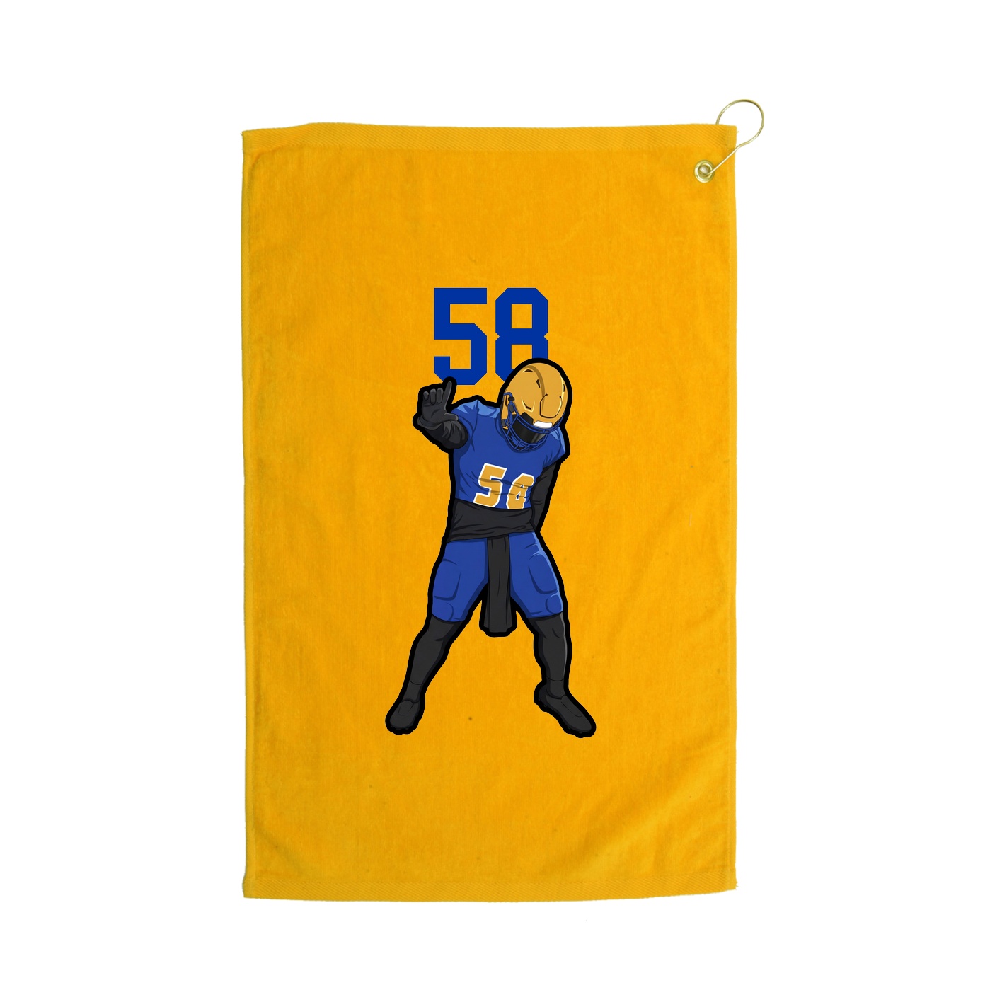 Golf Towel — Number Top in Gold