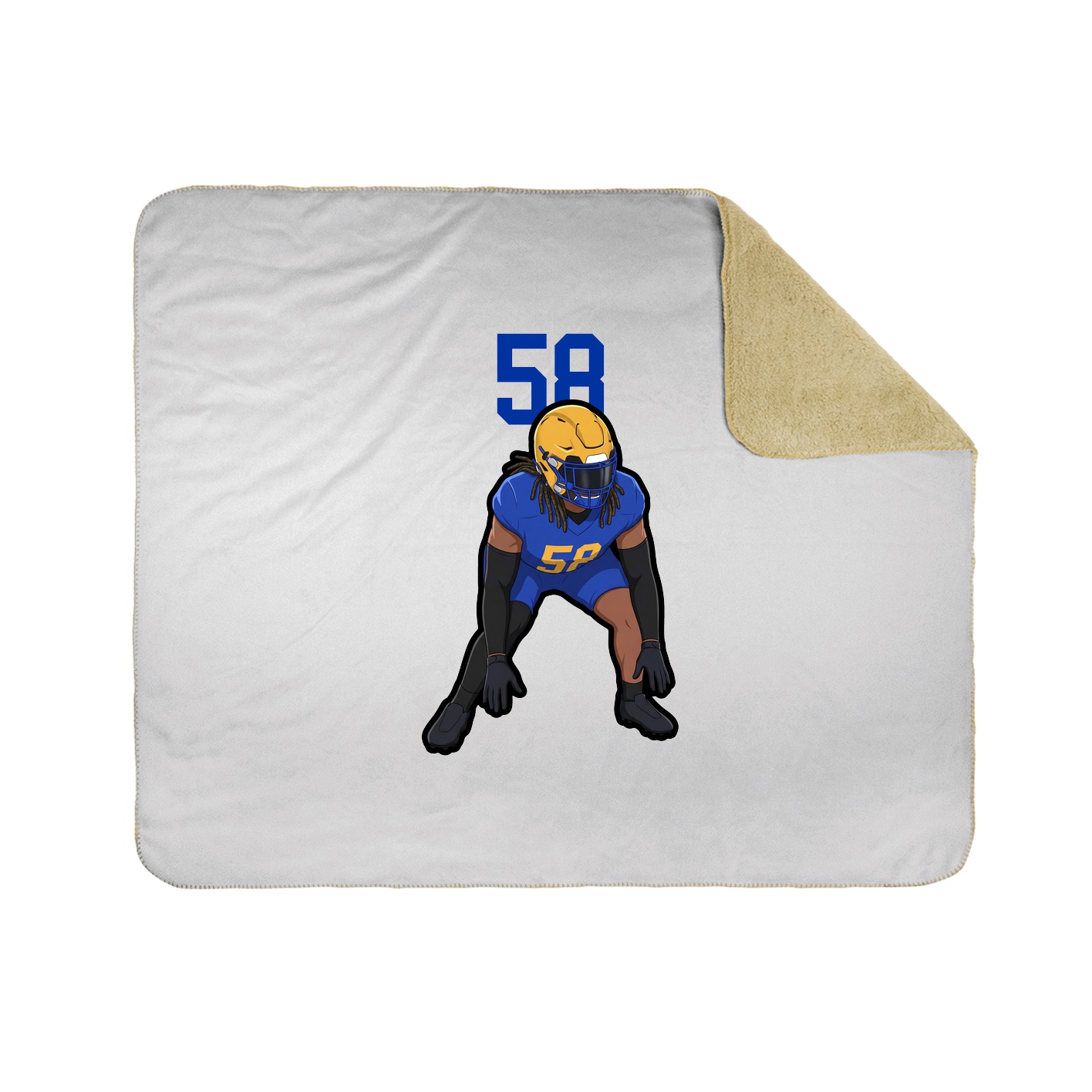 Throw Blanket — Number Top in White
