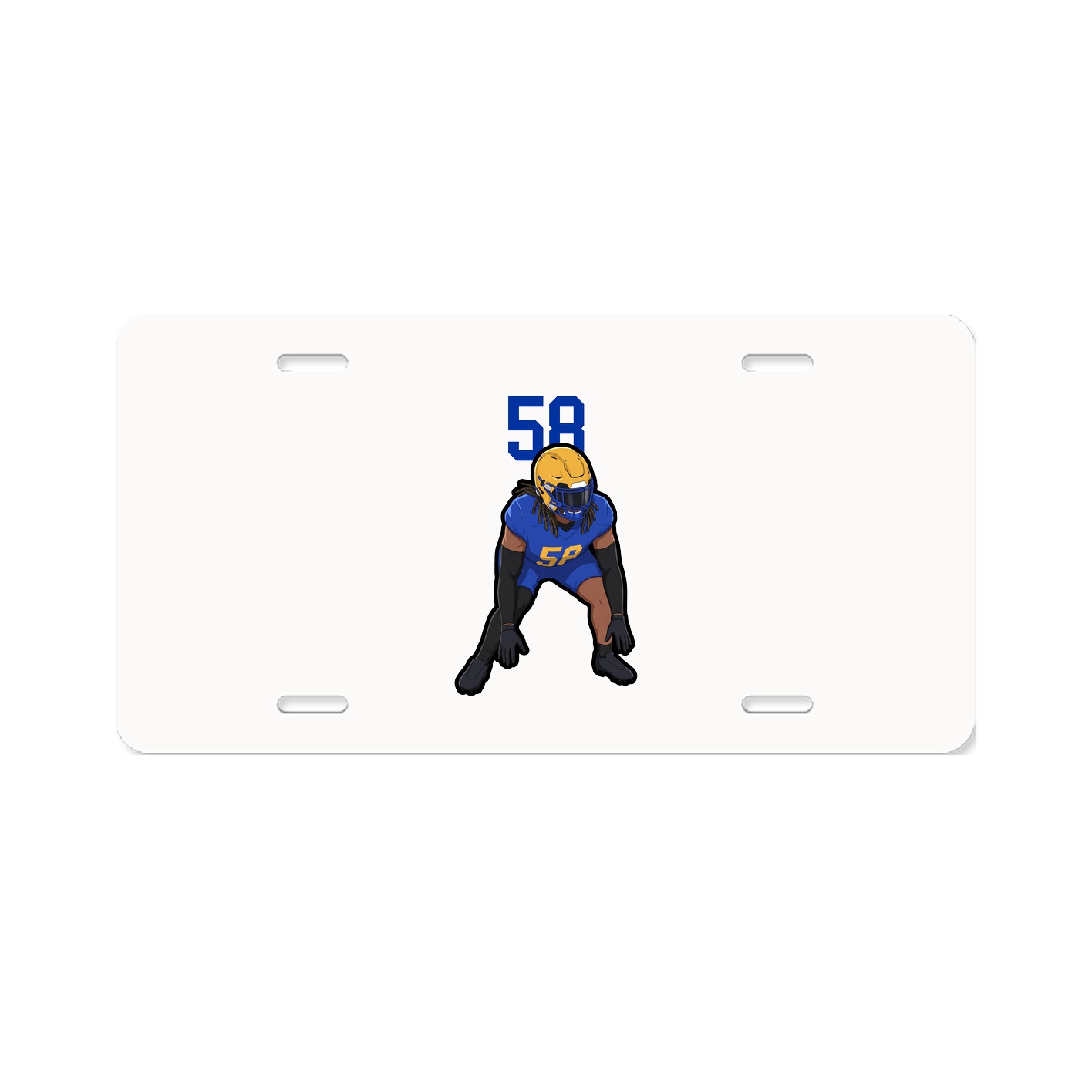 License Plate — Number Top in Classic