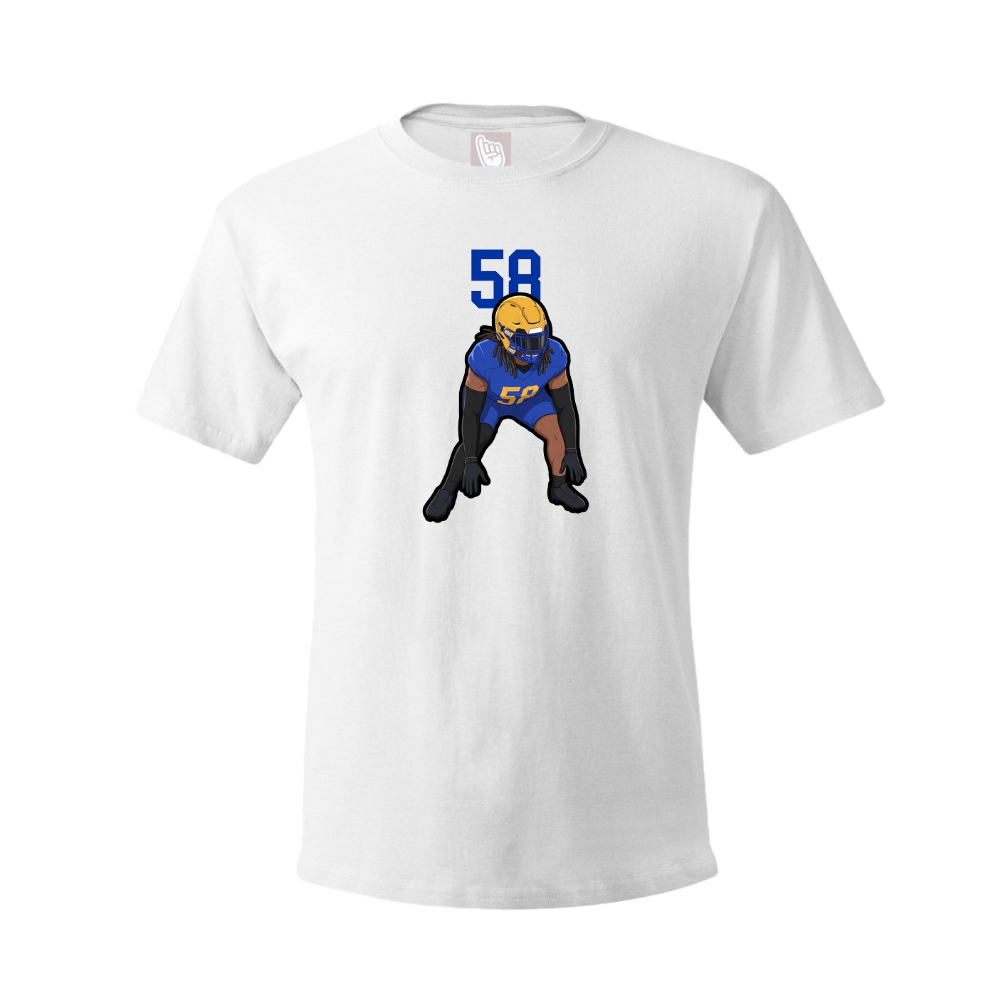 Youth Tee — Number Top in White