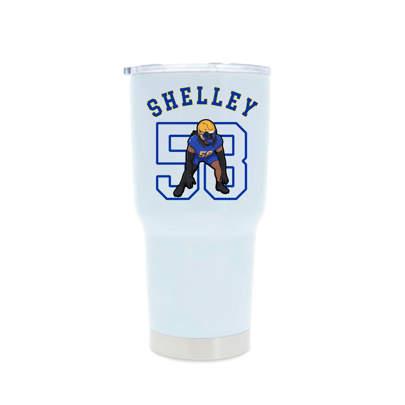 30oz Stainless Steel Tumbler — Shirsey Arch in White