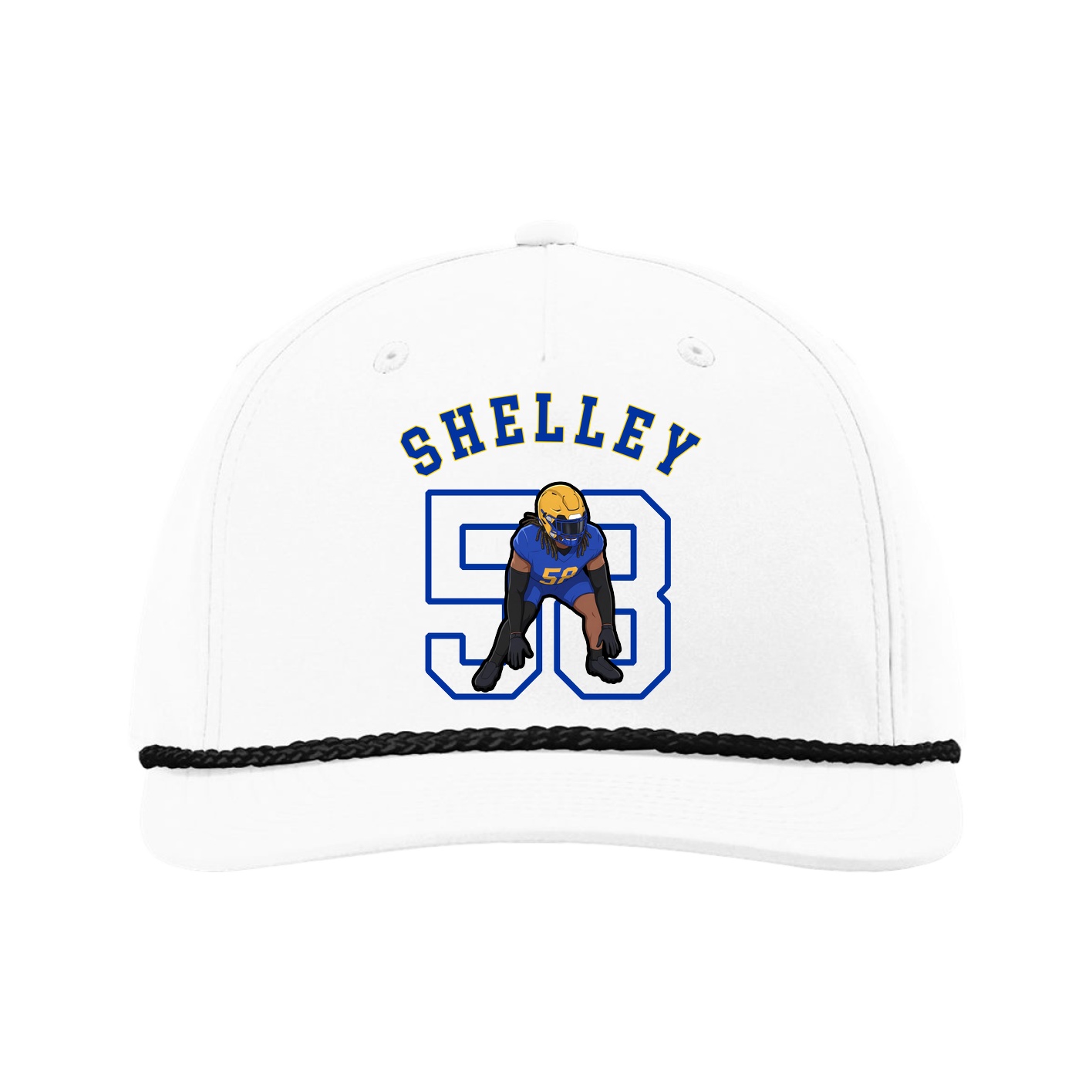 Five-Panel Classic Rope Cap — Shirsey Arch in White