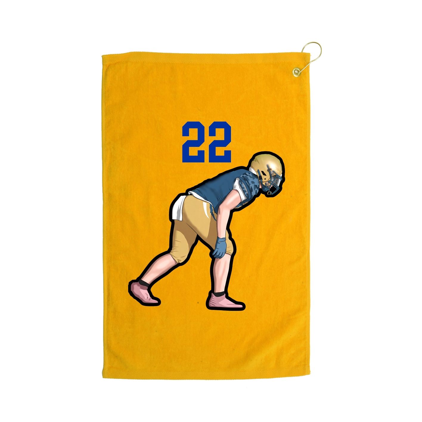 Golf Towel — Number Top in Gold