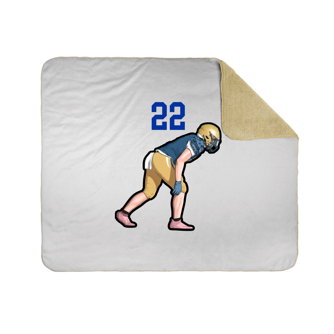 Throw Blanket — Number Top in White