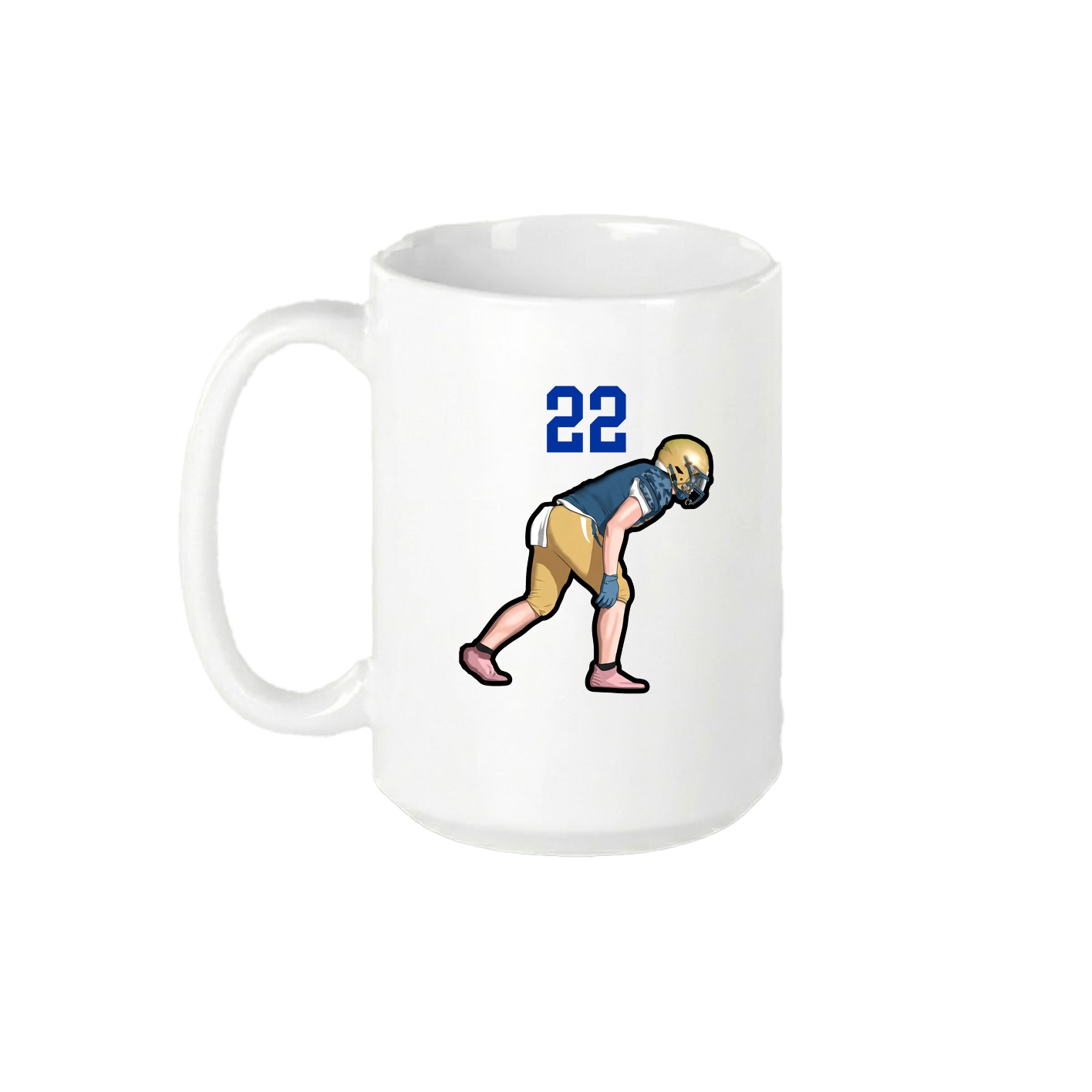 15oz Coffee Mug — Number Top in White