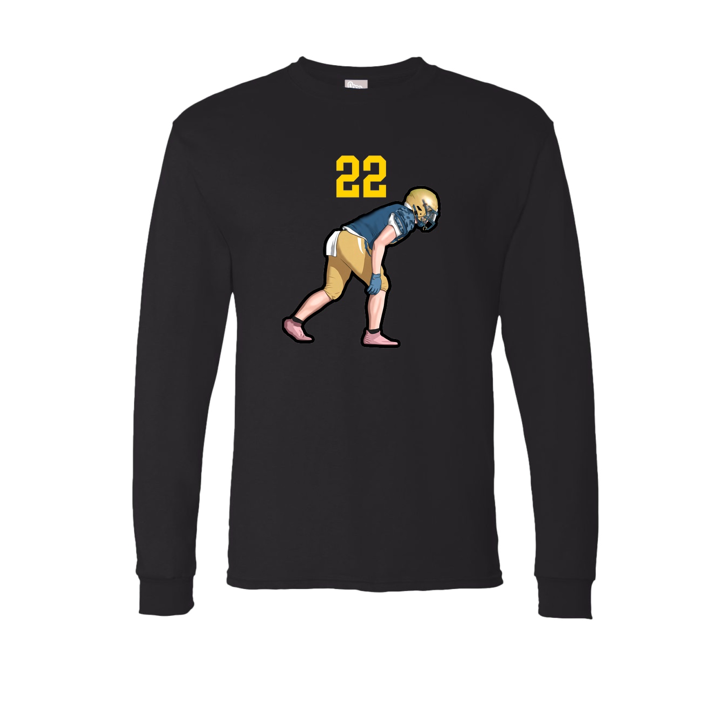 Long Sleeve Tee — Number Top in Black