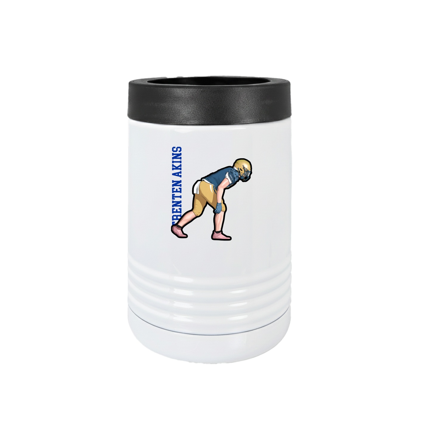 Beverage Holder — Name Vertical in White