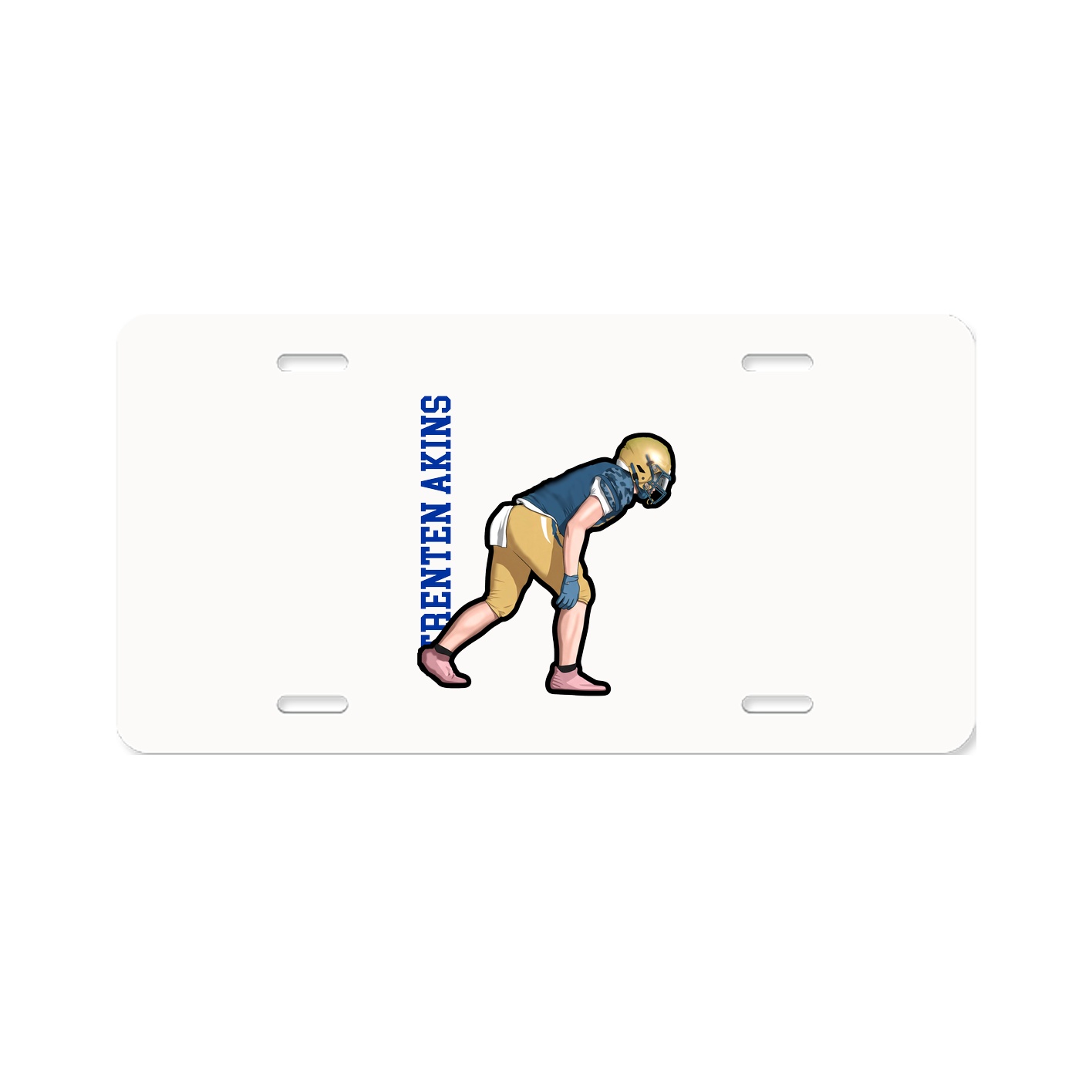 License Plate — Name Vertical in Classic