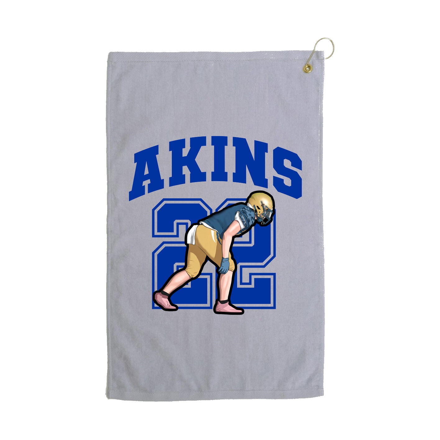 Golf Towel — Number in Grey