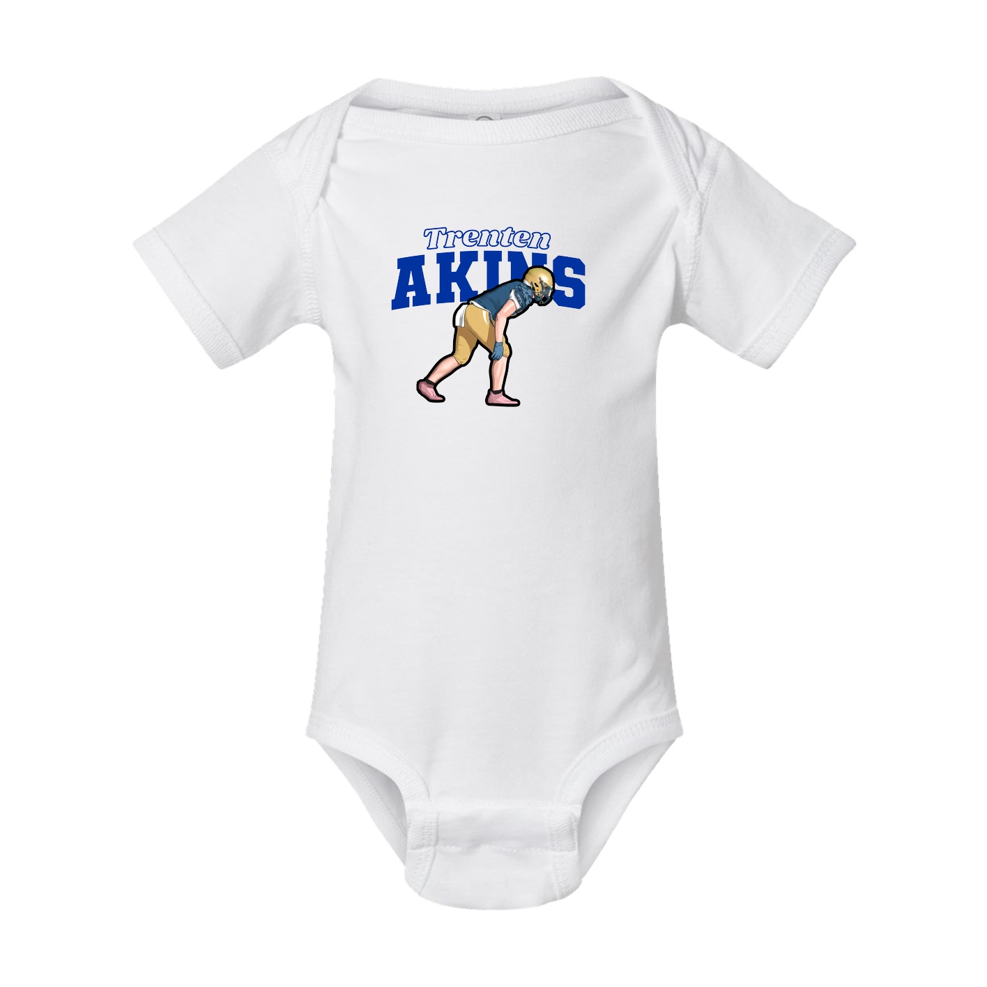 Baby Onesie — Name Arch in White