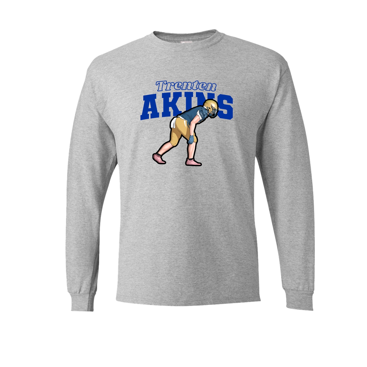 Long Sleeve Tee — Name Arch in Grey