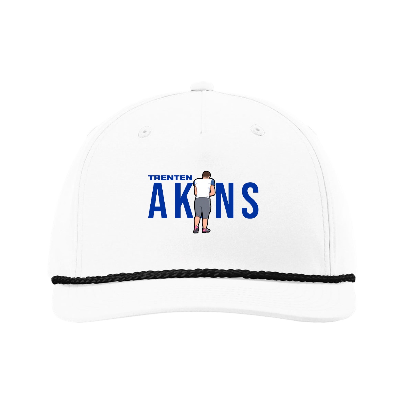 Five-Panel Classic Rope Cap — Player Name in White