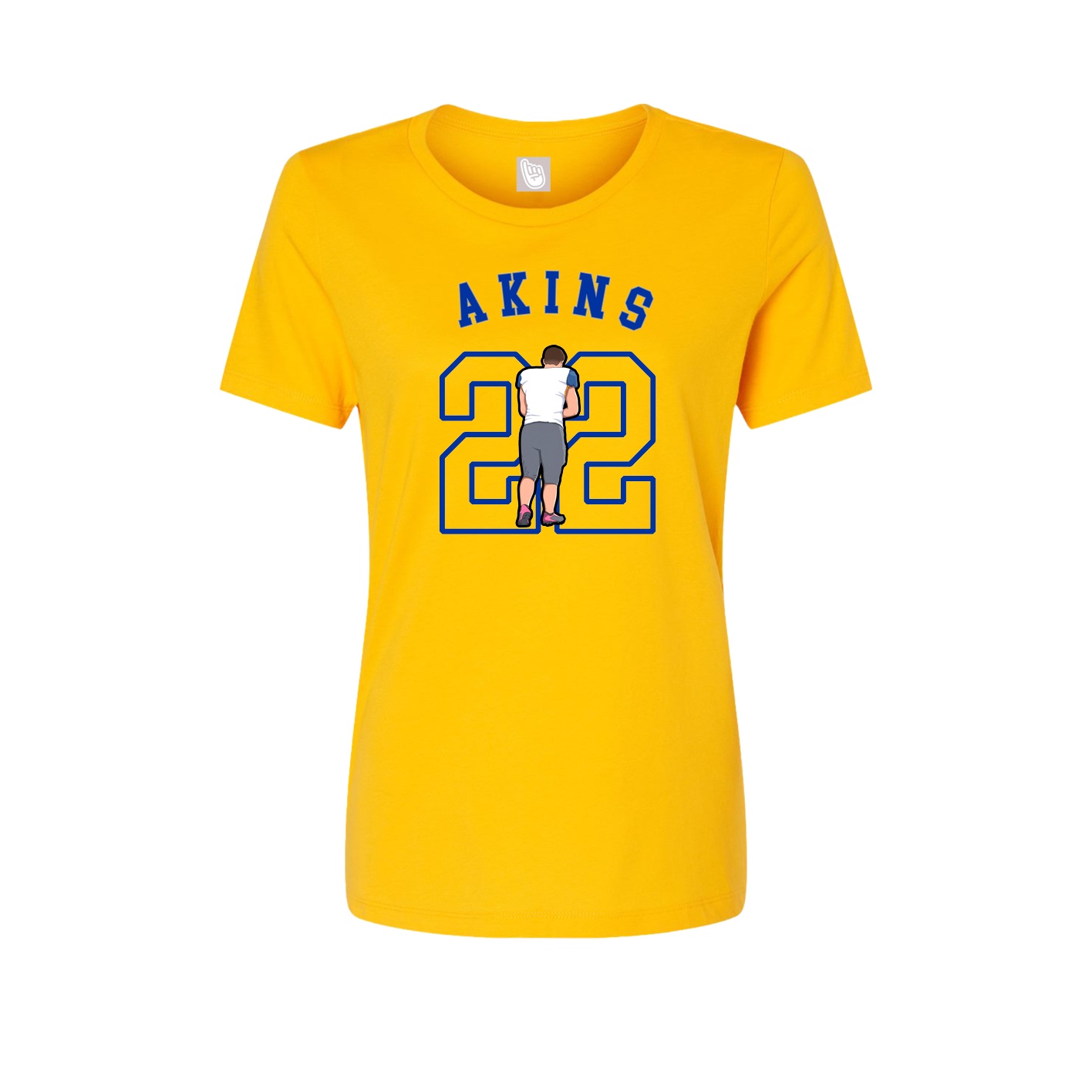 Fitted Women's Tee — Shirsey Arch in Gold
