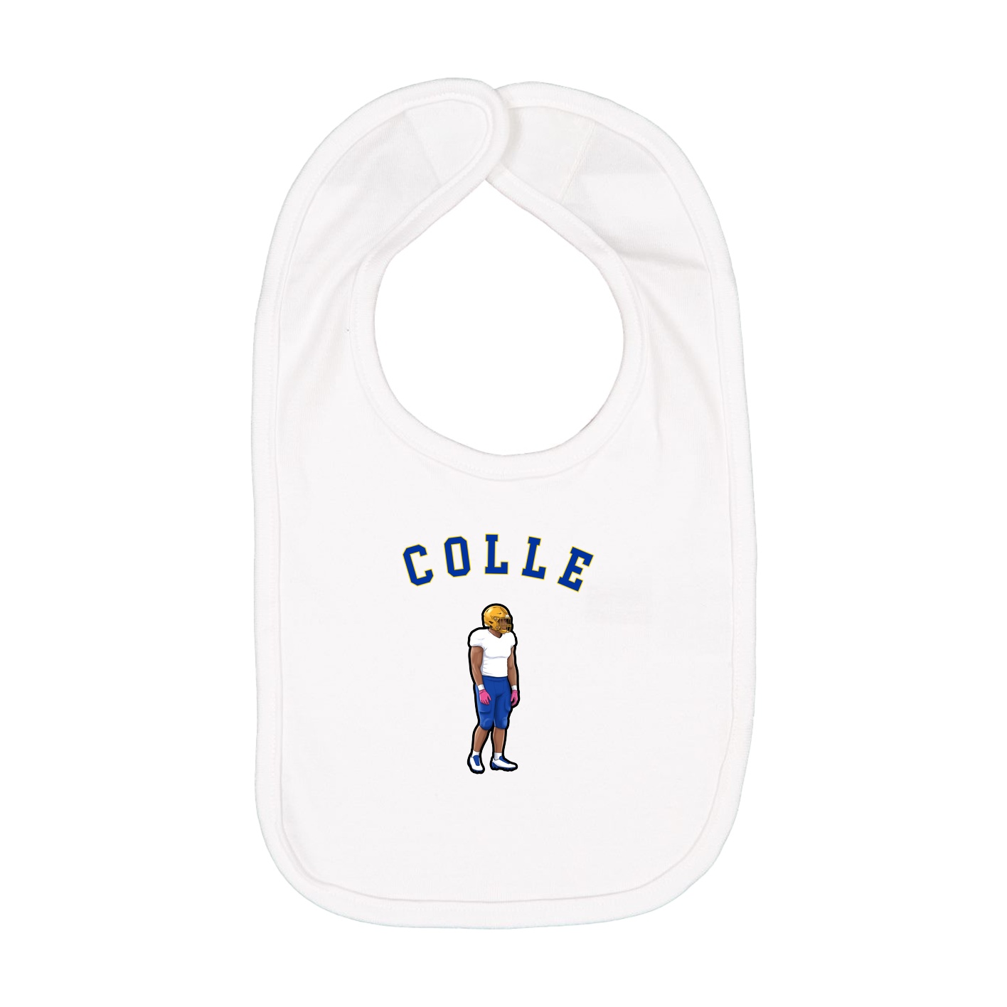 Infant Bib — Shirsey Arch in White