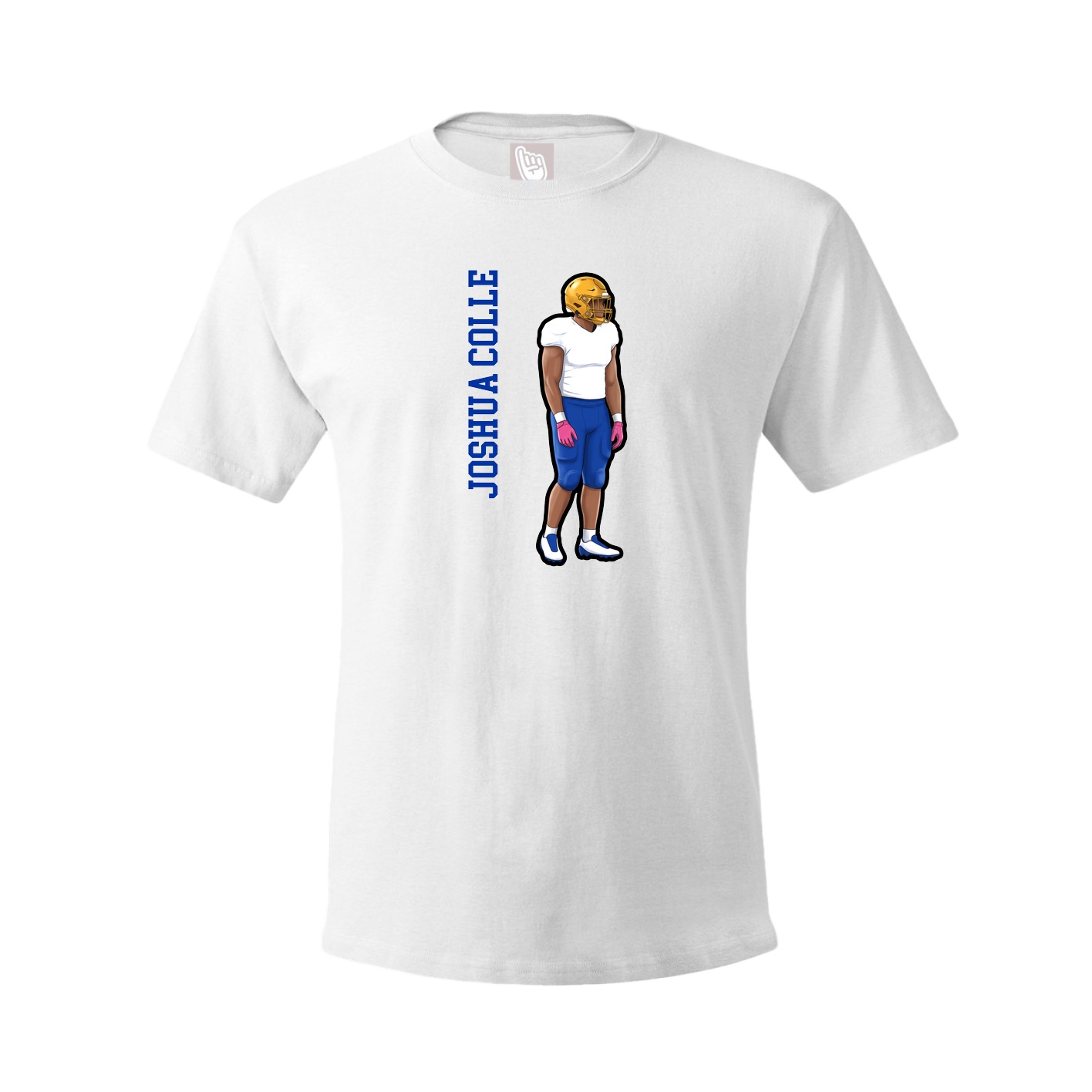Youth Tee — Name Vertical in White