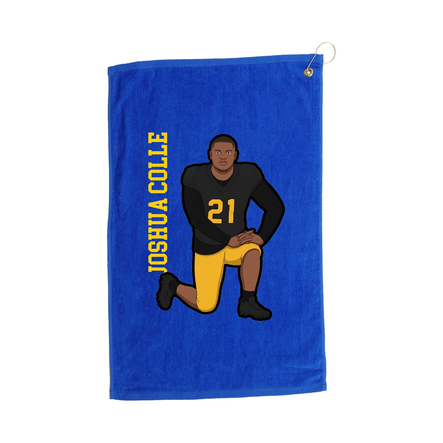 Golf Towel — Name Vertical in Royal