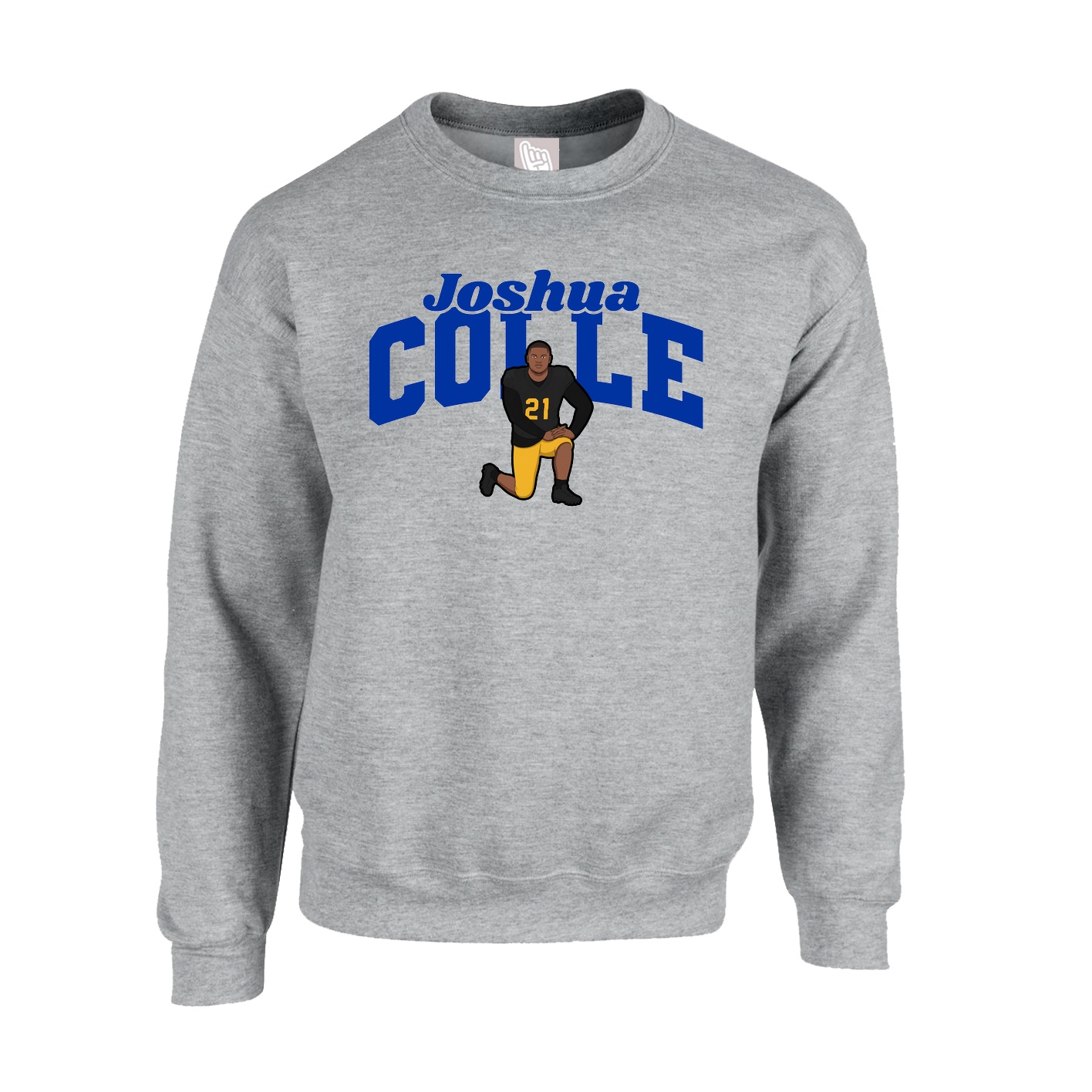 Fleece Crew — Signature Arch in Grey