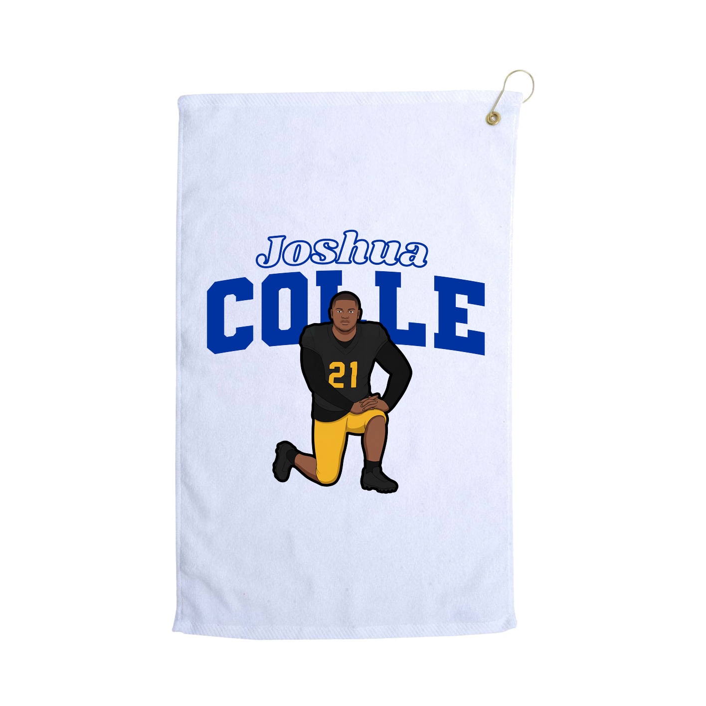 Golf Towel — Name Arch in White