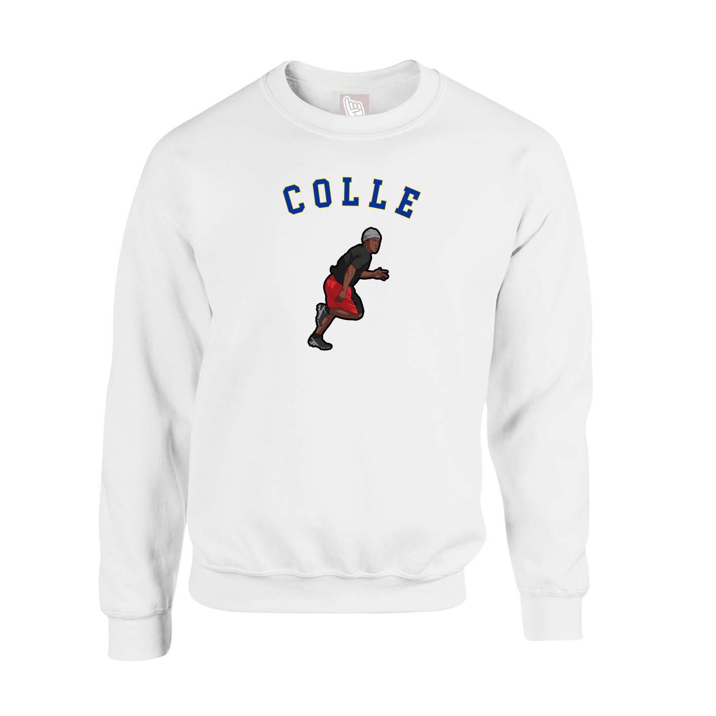 Fleece Crew — Shirsey Arch in White