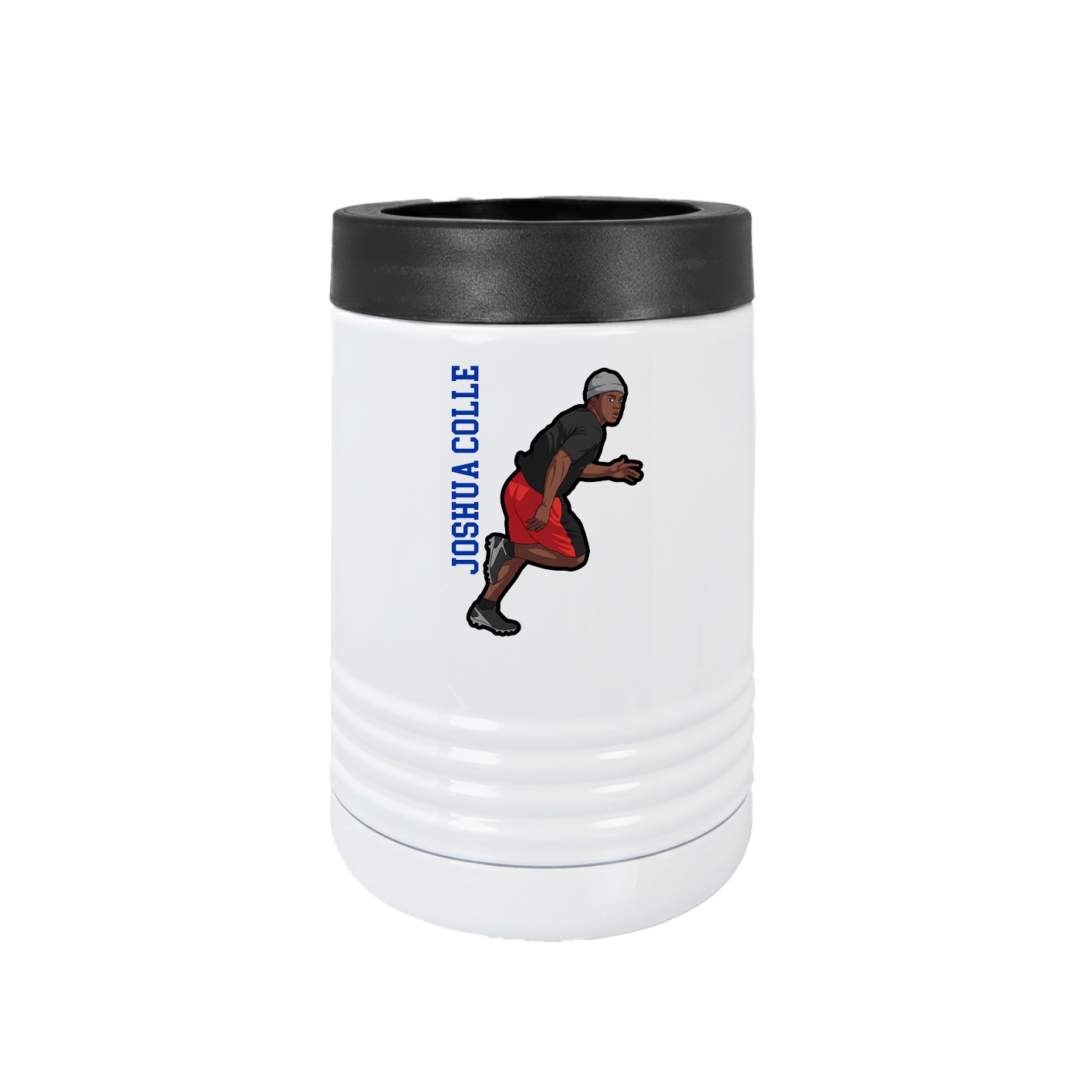 Beverage Holder — Name Vertical in White