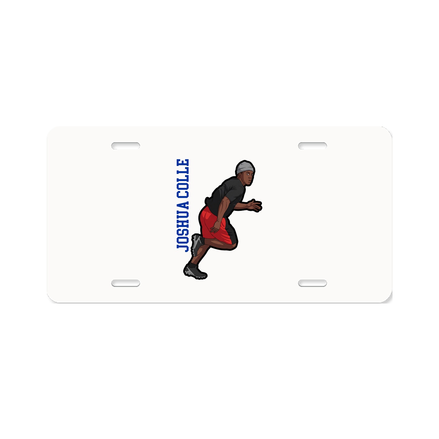 License Plate — Name Vertical in Classic